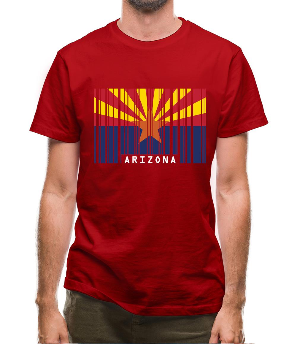 Arizona Barcode Style Flag Mens T-Shirt Arizona Barcode Style Flag Mens T-Shirt
