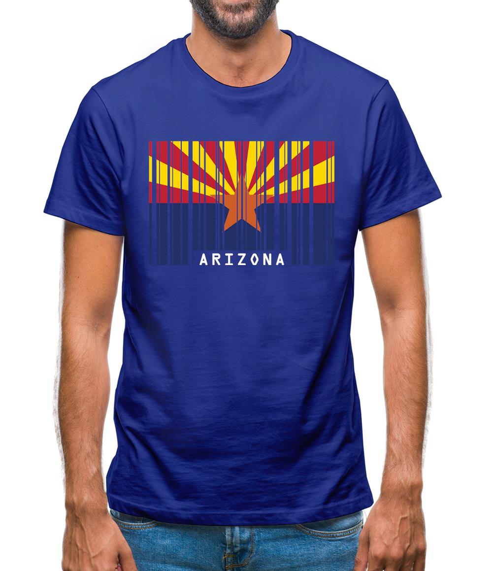 Arizona Barcode Style Flag Mens T-Shirt Arizona Barcode Style Flag Mens T-Shirt