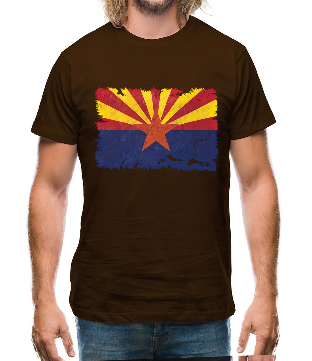 Arizona Grunge Style Flag Mens T-Shirt Arizona Grunge Style Flag Mens T-Shirt