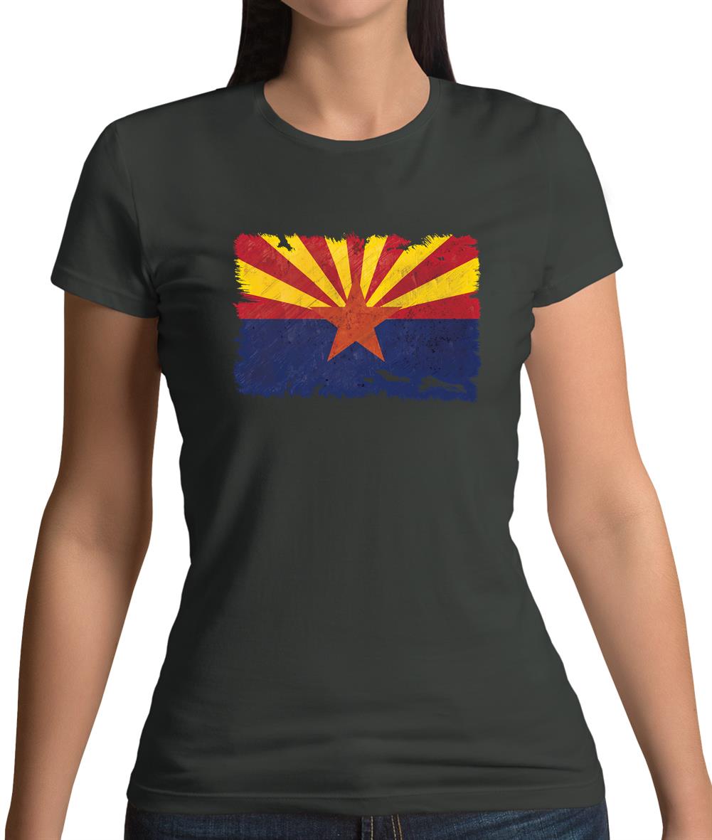 Arizona Grunge Style Flag Womens T-Shirt Arizona Grunge Style Flag Womens T-Shirt