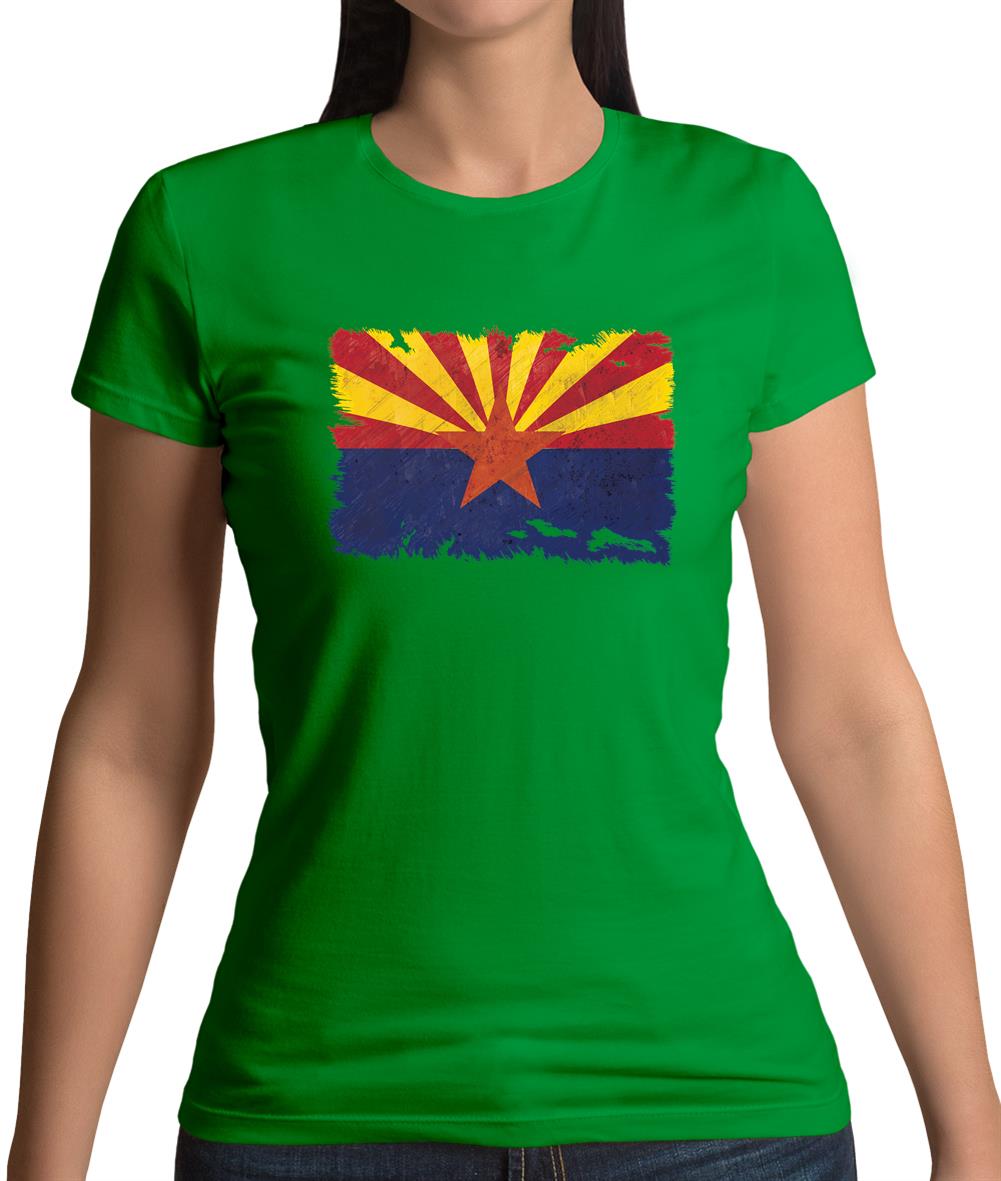 Arizona Grunge Style Flag Womens T-Shirt Arizona Grunge Style Flag Womens T-Shirt