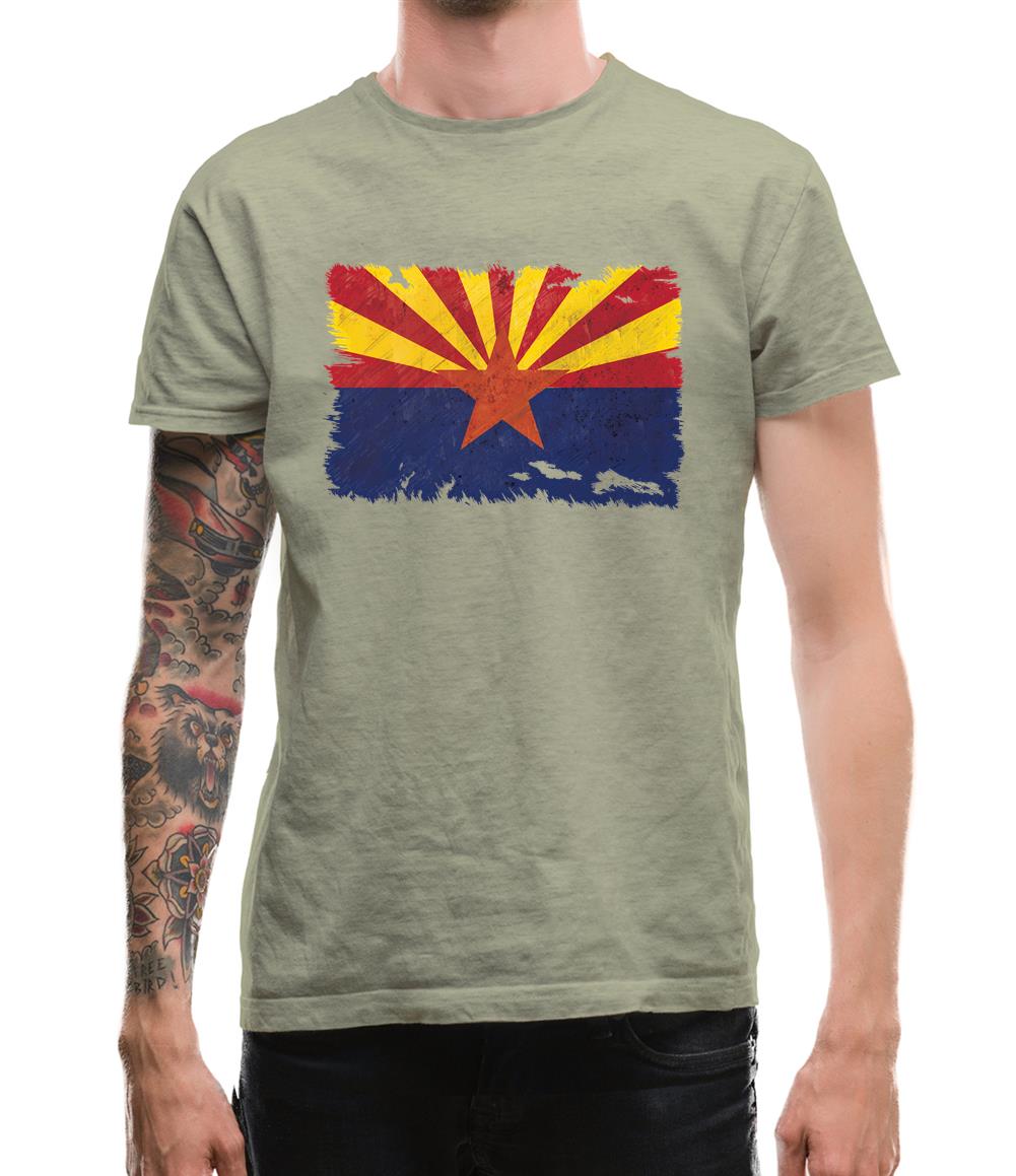 Arizona Grunge Style Flag Mens T-Shirt Arizona Grunge Style Flag Mens T-Shirt