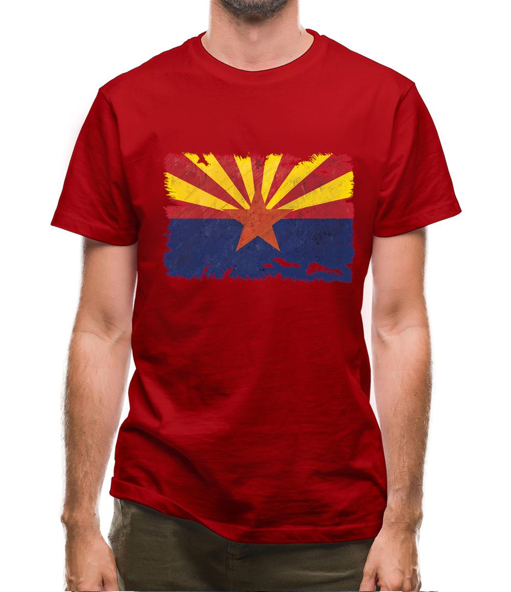 Arizona Grunge Style Flag Mens T-Shirt Arizona Grunge Style Flag Mens T-Shirt