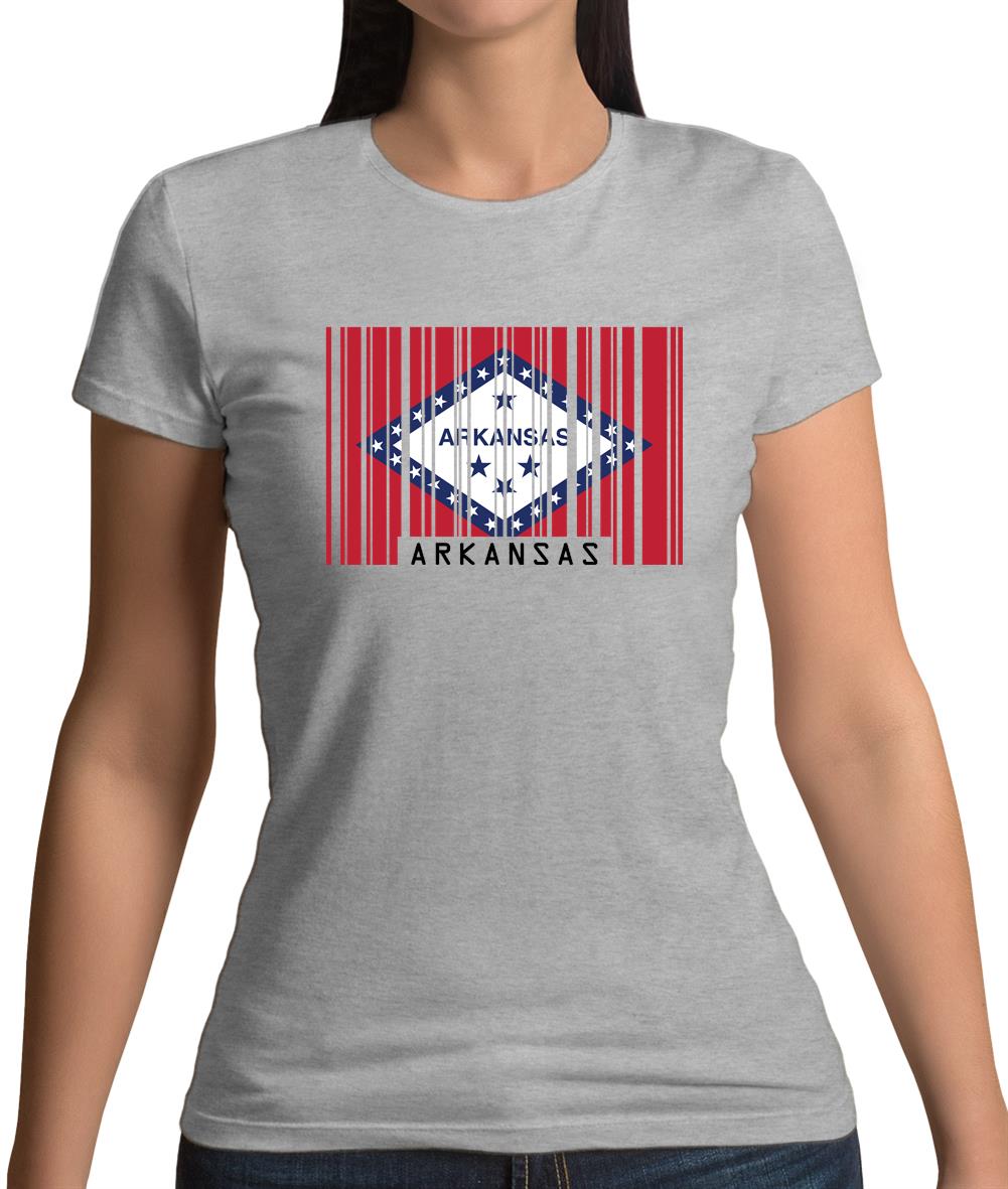 Arkansas Barcode Style Flag Womens T-Shirt Arkansas Barcode Style Flag Womens T-Shirt