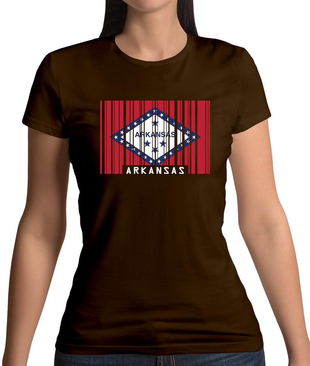 Arkansas Barcode Style Flag Womens T-Shirt Arkansas Barcode Style Flag Womens T-Shirt