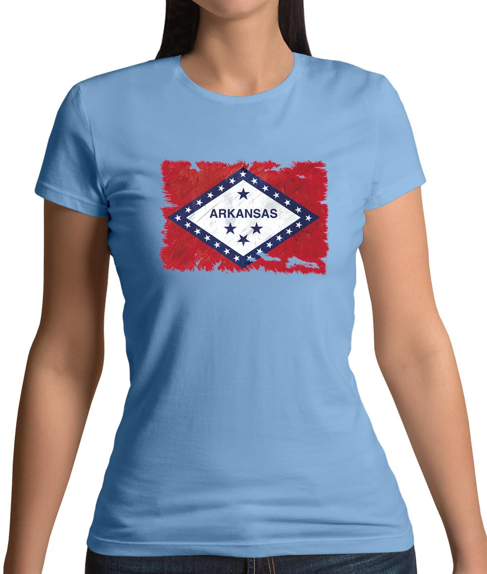 Arkansas Grunge Style Flag Womens T-Shirt Arkansas Grunge Style Flag Womens T-Shirt