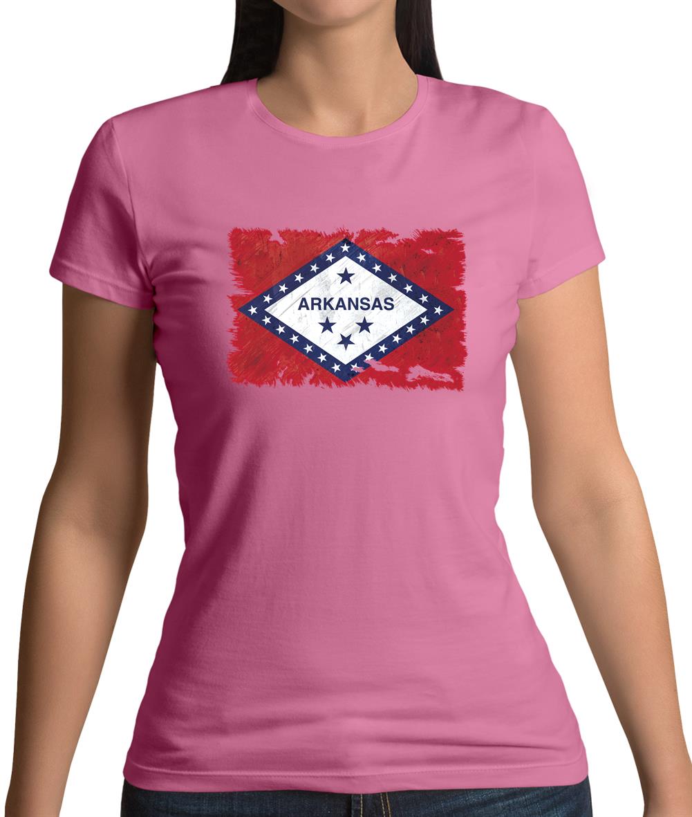 Arkansas Grunge Style Flag Womens T-Shirt Arkansas Grunge Style Flag Womens T-Shirt
