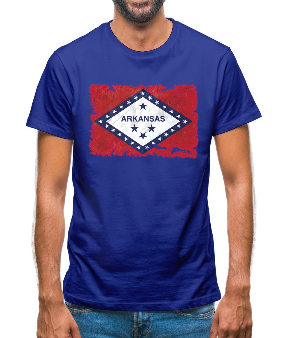 Arkansas Grunge Style Flag Mens T-Shirt Arkansas Grunge Style Flag Mens T-Shirt