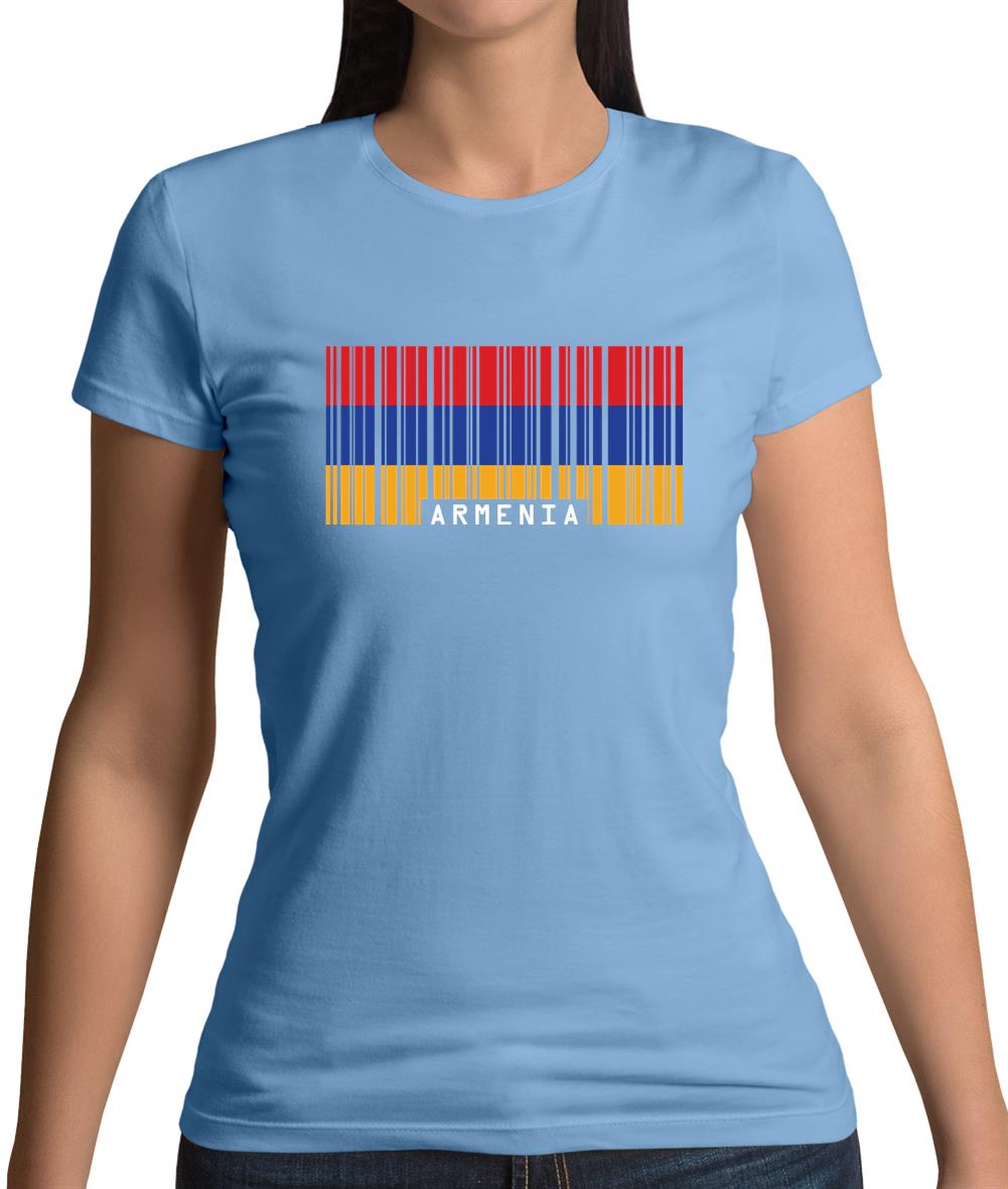 Armenia Barcode Style Flag Womens T-Shirt Armenia Barcode Style Flag Womens T-Shirt