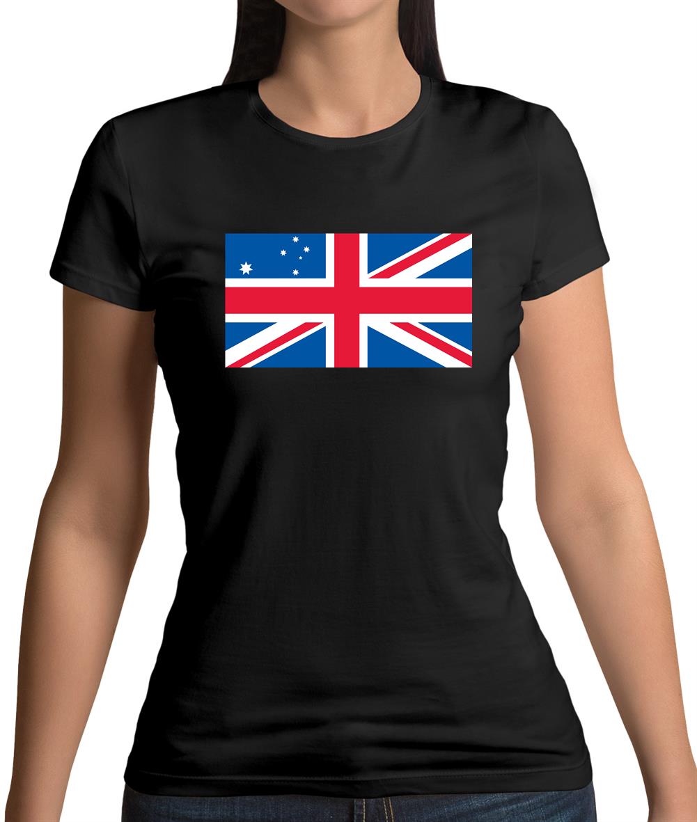 Australian Union Jack Flag Womens T-Shirt Australian Union Jack Flag Womens T-Shirt