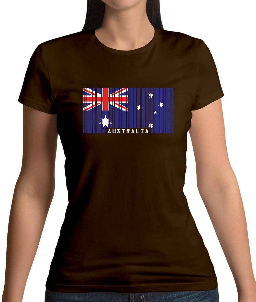 Australia Barcode Style Flag Womens T-Shirt Australia Barcode Style Flag Womens T-Shirt