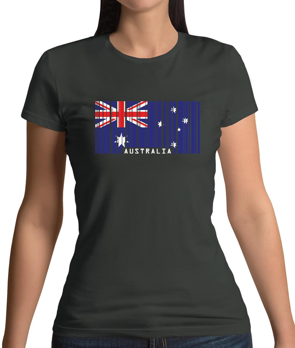 Australia Barcode Style Flag Womens T-Shirt Australia Barcode Style Flag Womens T-Shirt