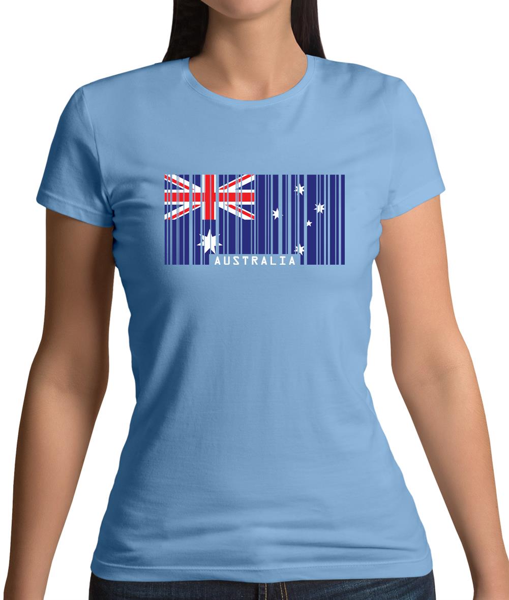 Australia Barcode Style Flag Womens T-Shirt Australia Barcode Style Flag Womens T-Shirt