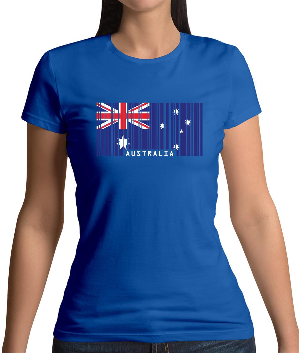 Australia Barcode Style Flag Womens T-Shirt Australia Barcode Style Flag Womens T-Shirt