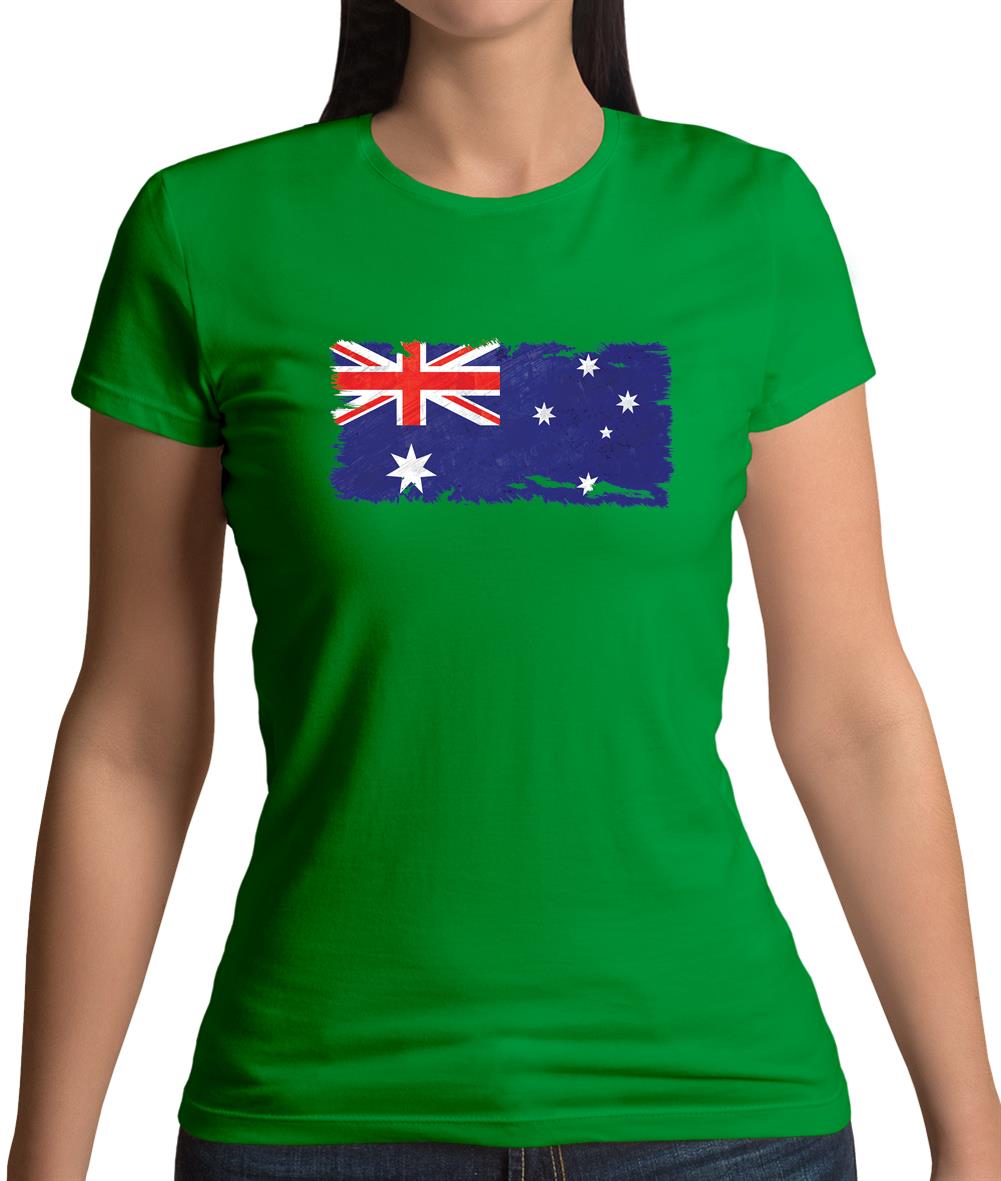 Australia Grunge Style Flag Womens T-Shirt Australia Grunge Style Flag Womens T-Shirt