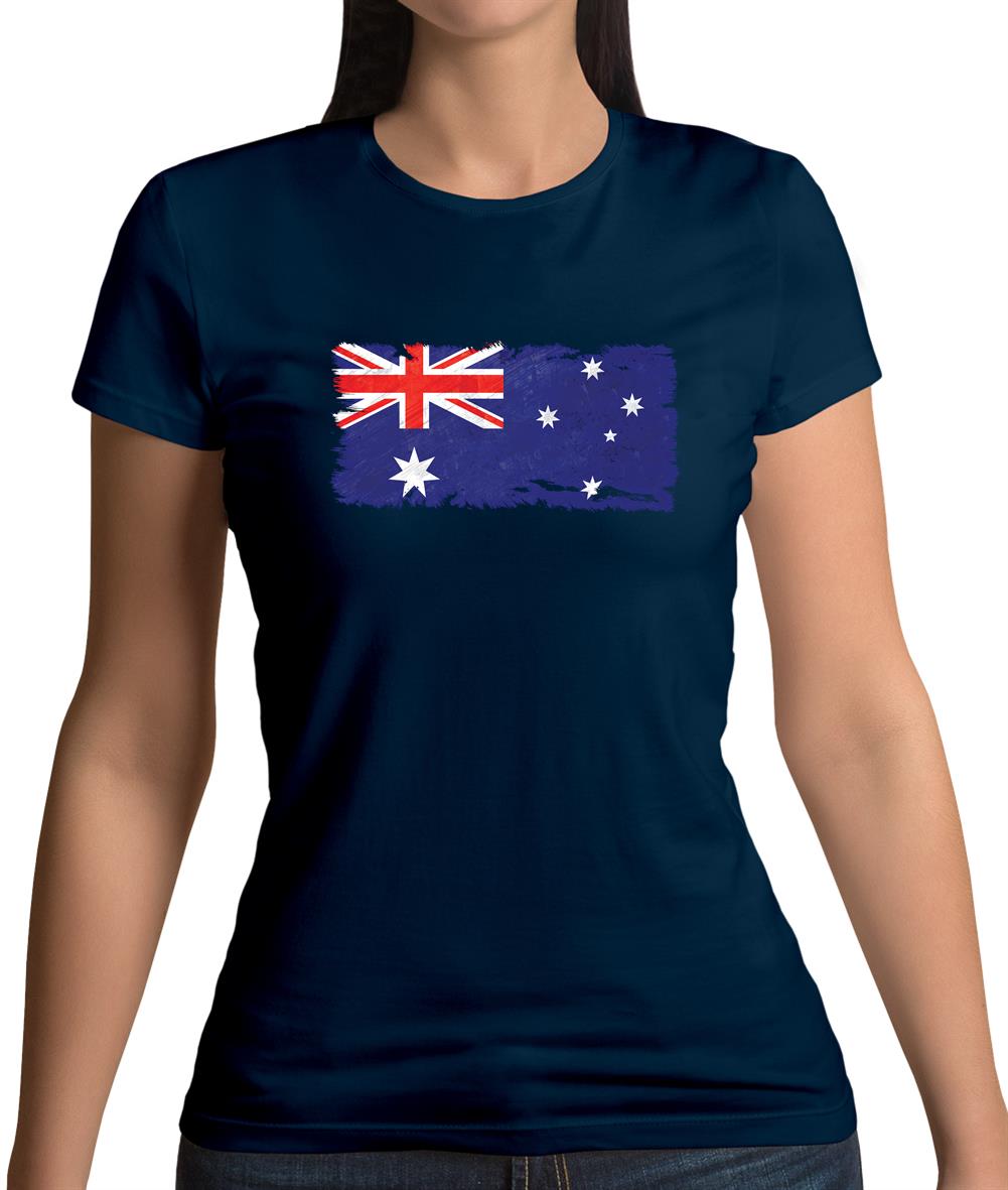 Australia Grunge Style Flag Womens T-Shirt Australia Grunge Style Flag Womens T-Shirt