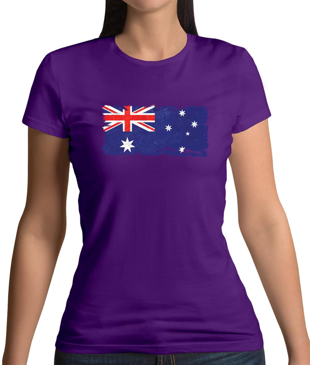 Australia Grunge Style Flag Womens T-Shirt Australia Grunge Style Flag Womens T-Shirt