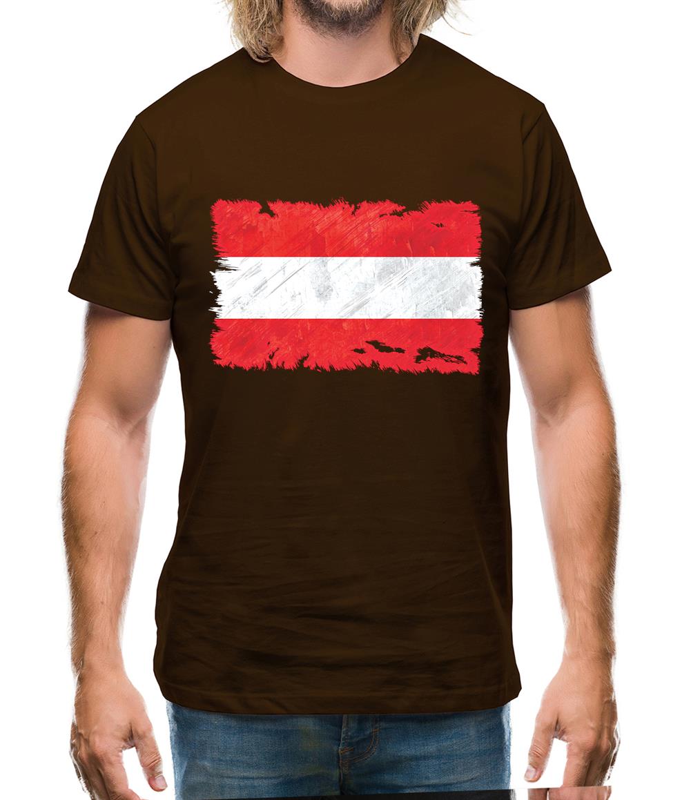 Austria  Grunge Style Flag Mens T-Shirt Austria  Grunge Style Flag Mens T-Shirt