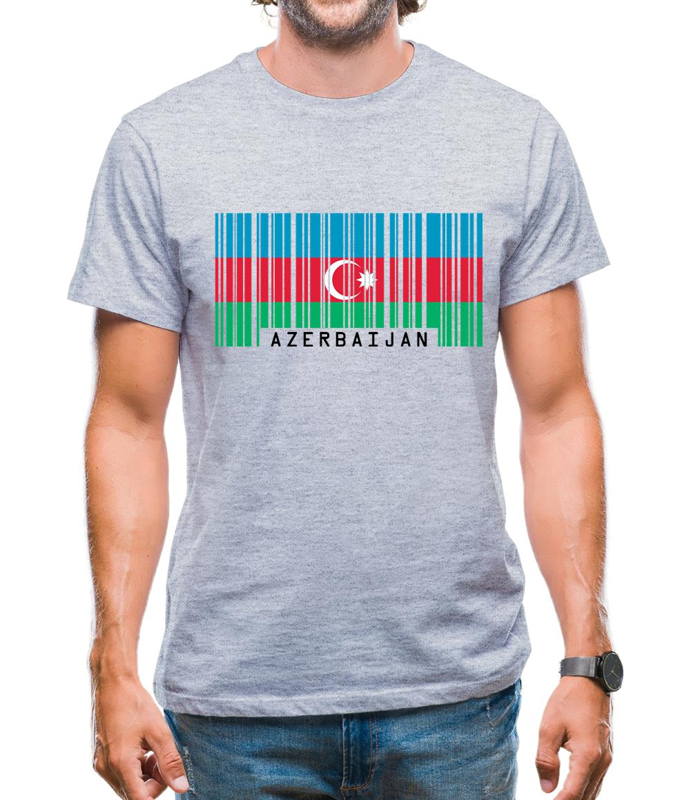 Azerbaijan Barcode Style Flag Mens T-Shirt Azerbaijan Barcode Style Flag Mens T-Shirt