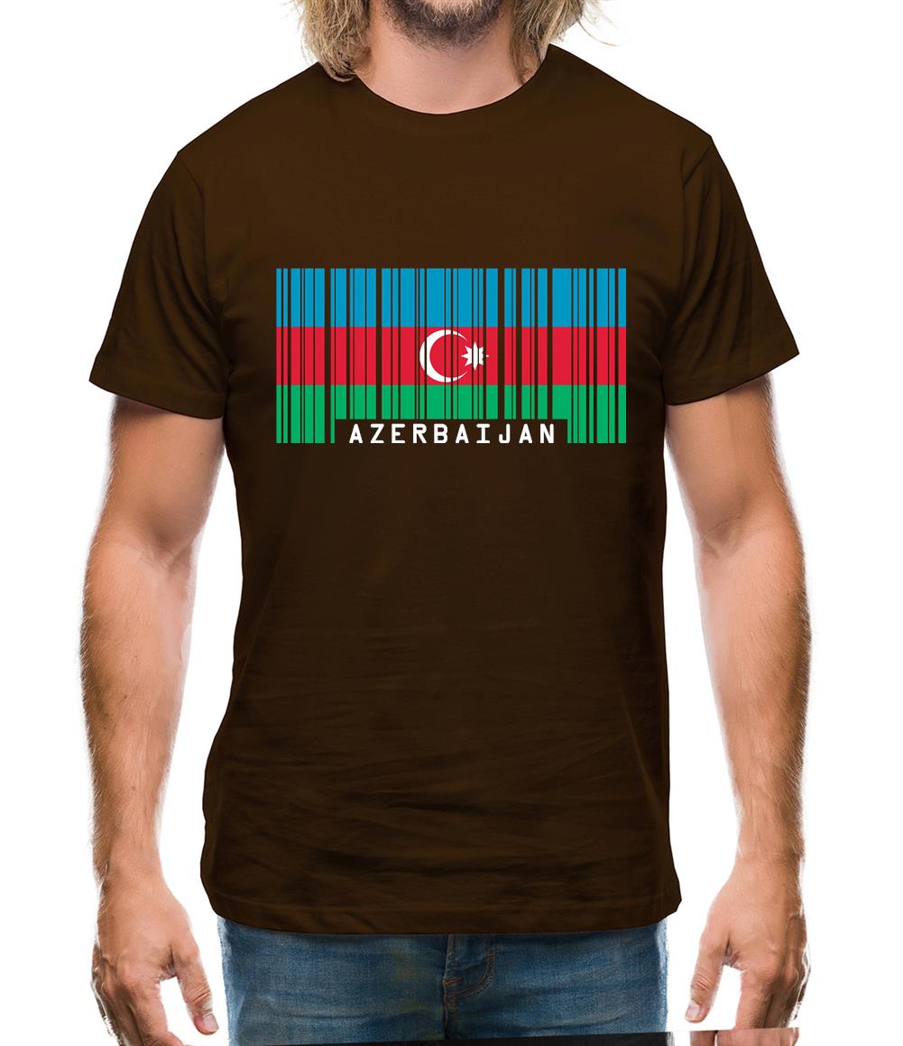 Azerbaijan Barcode Style Flag Mens T-Shirt Azerbaijan Barcode Style Flag Mens T-Shirt