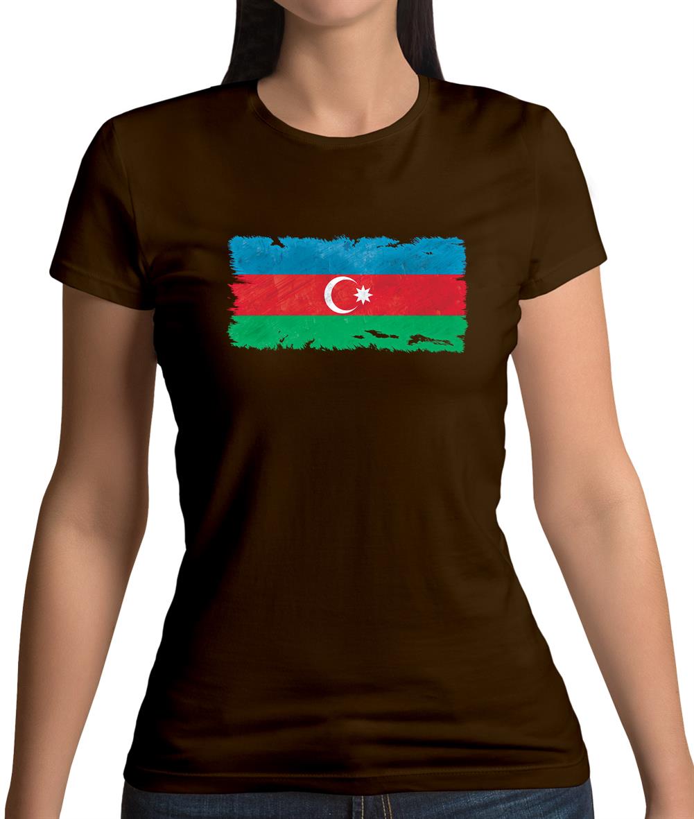 Azerbaijan Grunge Style Flag Womens T-Shirt Azerbaijan Grunge Style Flag Womens T-Shirt