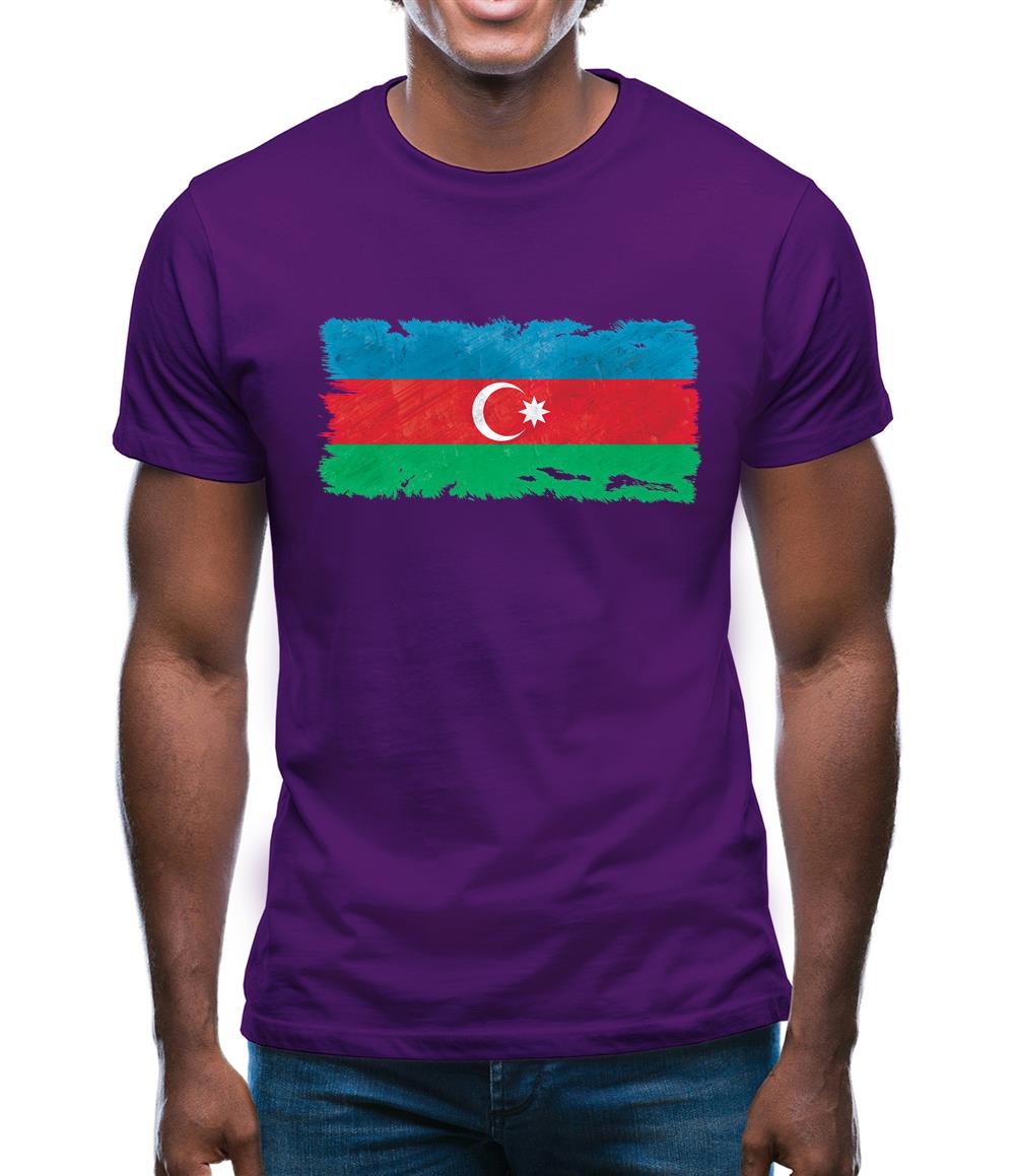 Azerbaijan Grunge Style Flag Mens T-Shirt Azerbaijan Grunge Style Flag Mens T-Shirt