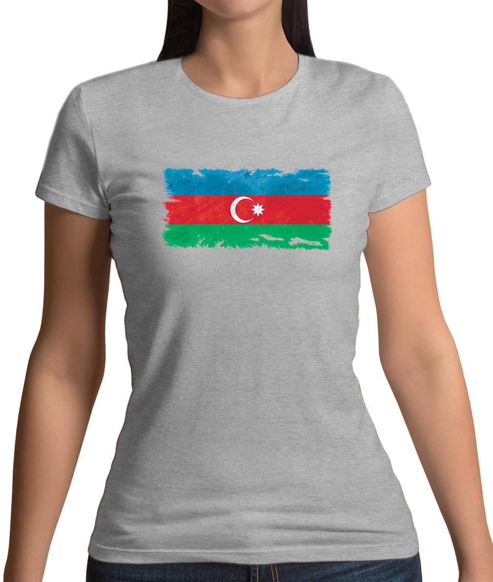 Azerbaijan Grunge Style Flag Womens T-Shirt Azerbaijan Grunge Style Flag Womens T-Shirt