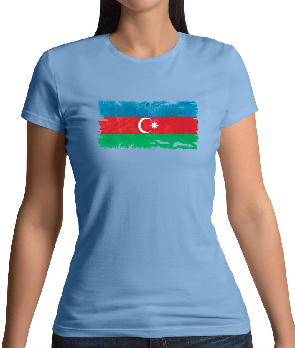 Azerbaijan Grunge Style Flag Womens T-Shirt Azerbaijan Grunge Style Flag Womens T-Shirt