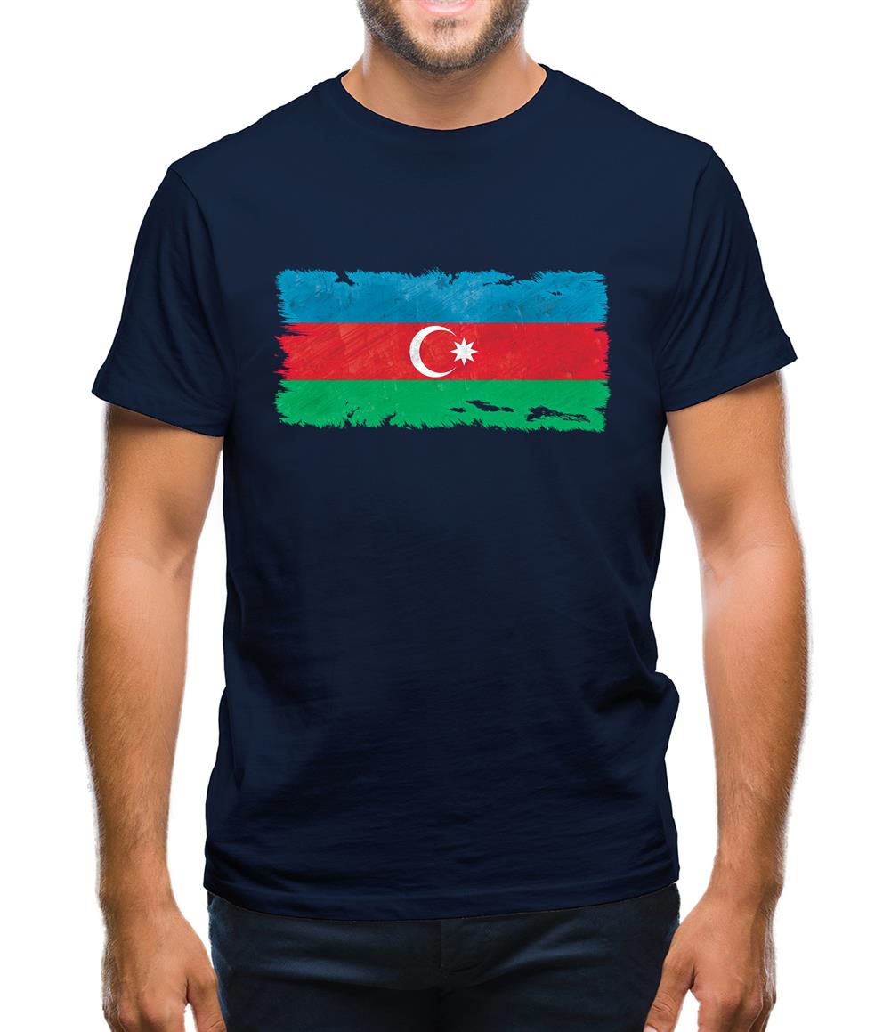 Azerbaijan Grunge Style Flag Mens T-Shirt Azerbaijan Grunge Style Flag Mens T-Shirt