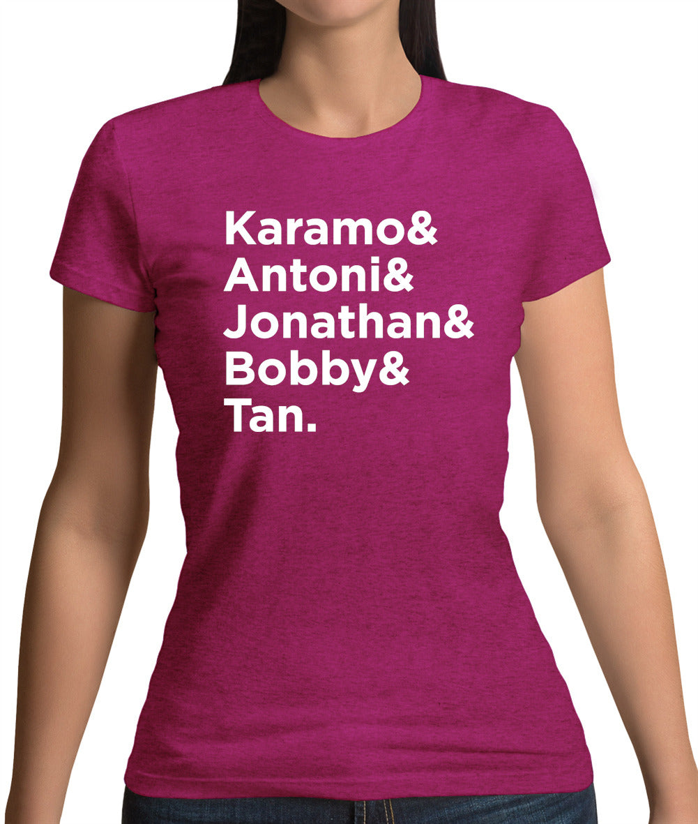 Queer Eye Name List Womens T-Shirt Queer Eye Name List Womens T-Shirt