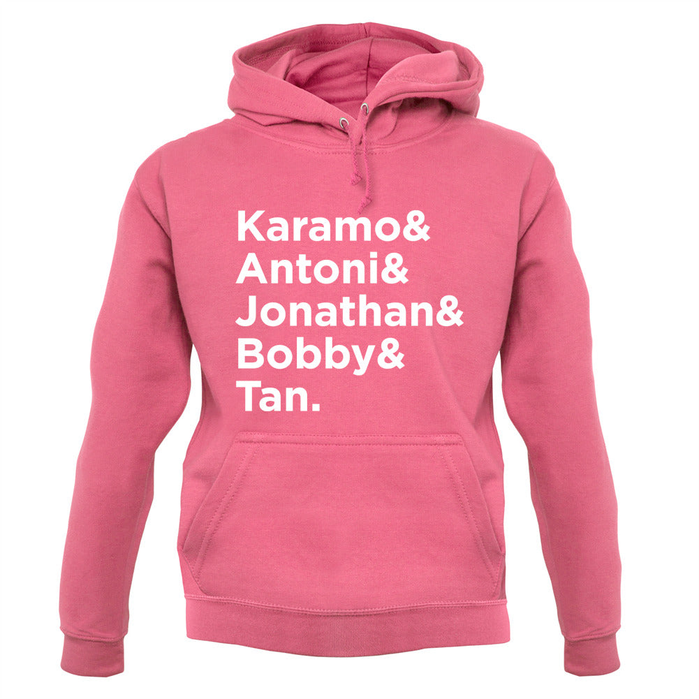 Queer Eye Name List Unisex Hoodie Queer Eye Name List Unisex Hoodie