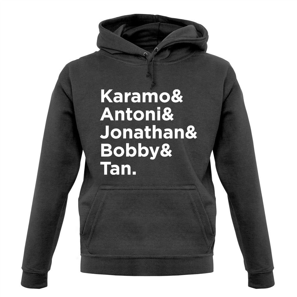 Queer Eye Name List Unisex Hoodie Queer Eye Name List Unisex Hoodie
