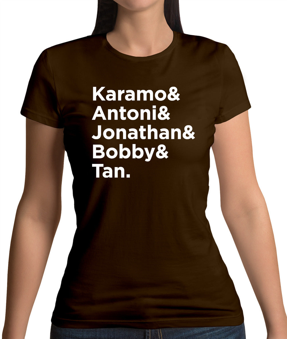 Queer Eye Name List Womens T-Shirt Queer Eye Name List Womens T-Shirt