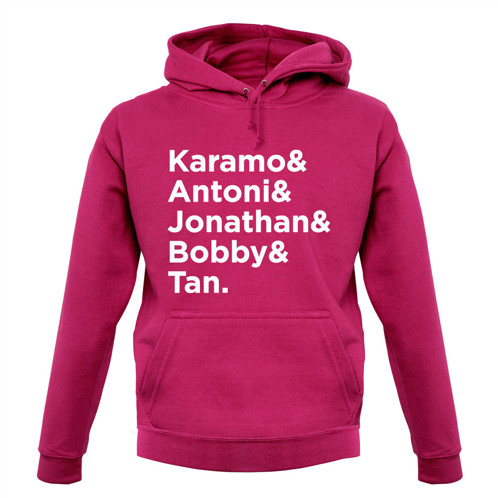 Queer Eye Name List Unisex Hoodie Queer Eye Name List Unisex Hoodie