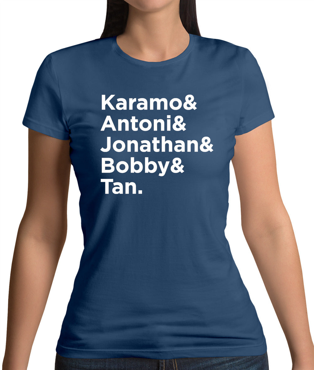 Queer Eye Name List Womens T-Shirt Queer Eye Name List Womens T-Shirt
