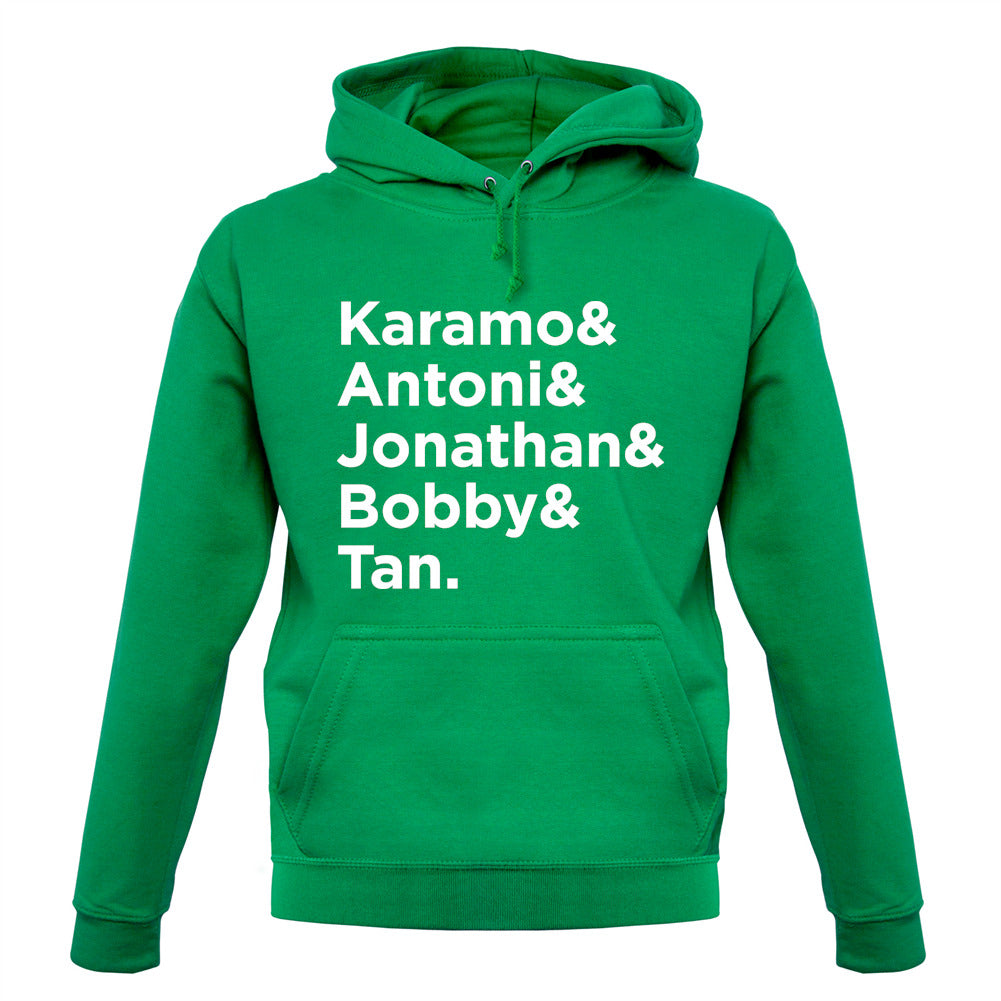 Queer Eye Name List Unisex Hoodie Queer Eye Name List Unisex Hoodie