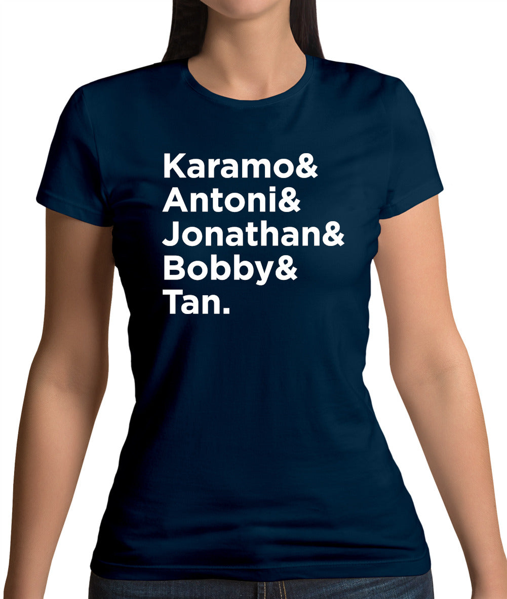 Queer Eye Name List Womens T-Shirt Queer Eye Name List Womens T-Shirt