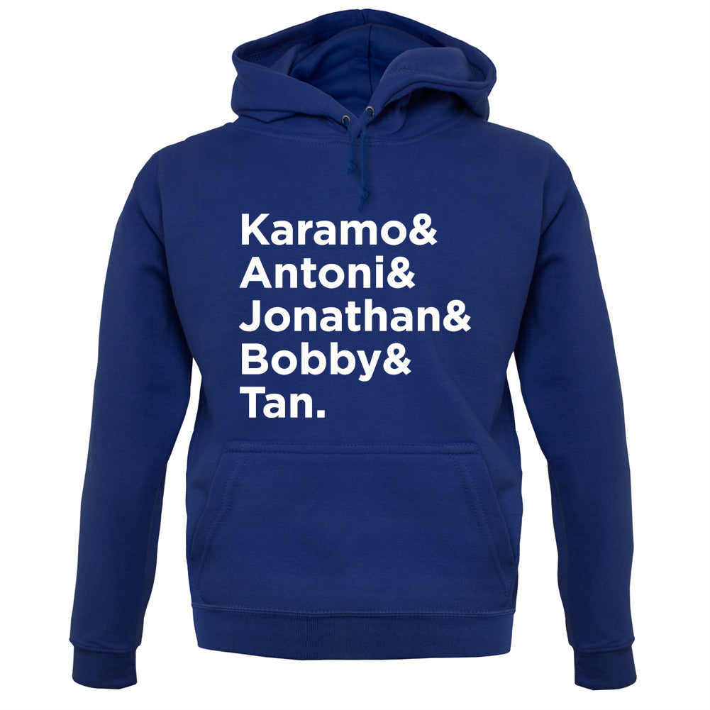 Queer Eye Name List Unisex Hoodie Queer Eye Name List Unisex Hoodie