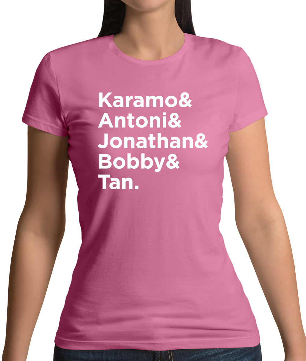 Queer Eye Name List Womens T-Shirt Queer Eye Name List Womens T-Shirt