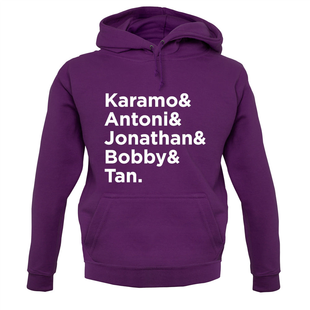 Queer Eye Name List Unisex Hoodie Queer Eye Name List Unisex Hoodie