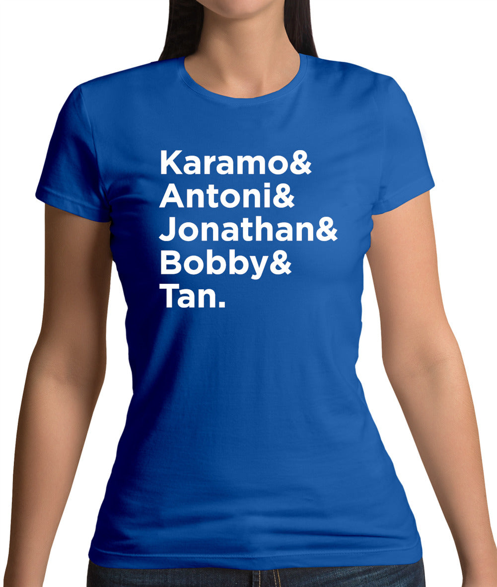 Queer Eye Name List Womens T-Shirt Queer Eye Name List Womens T-Shirt