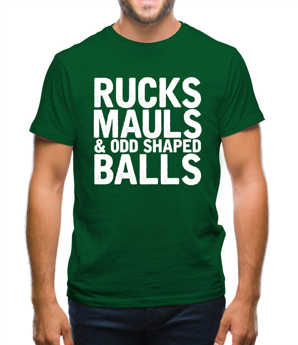 Ruck, Mauls And Odd Shaped Balls Mens T-Shirt Ruck, Mauls And Odd Shaped Balls Mens T-Shirt