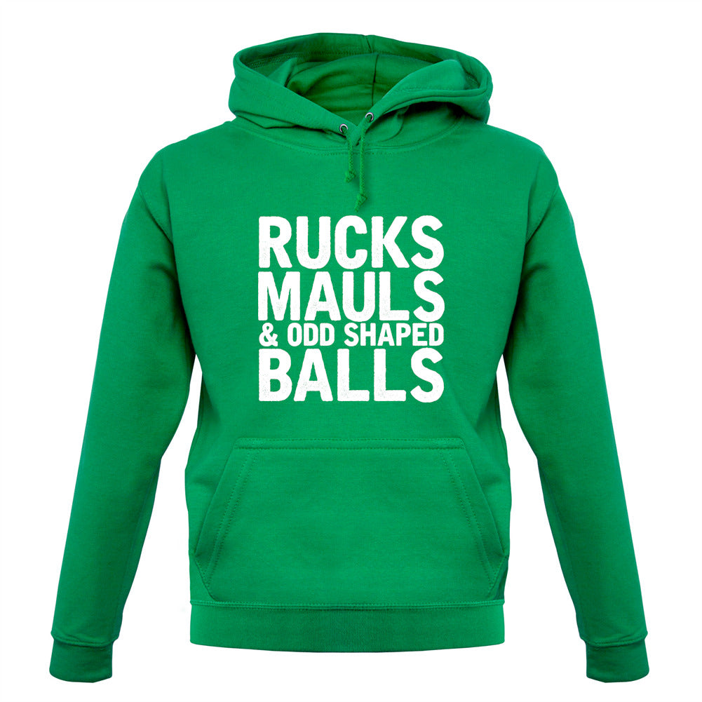 Ruck, Mauls And Odd Shaped Balls Unisex Hoodie Ruck, Mauls And Odd Shaped Balls Unisex Hoodie