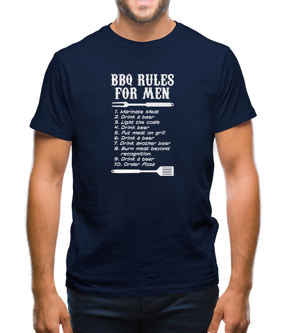 BBQ Rules for MEN Mens T-Shirt BBQ Rules for MEN Mens T-Shirt