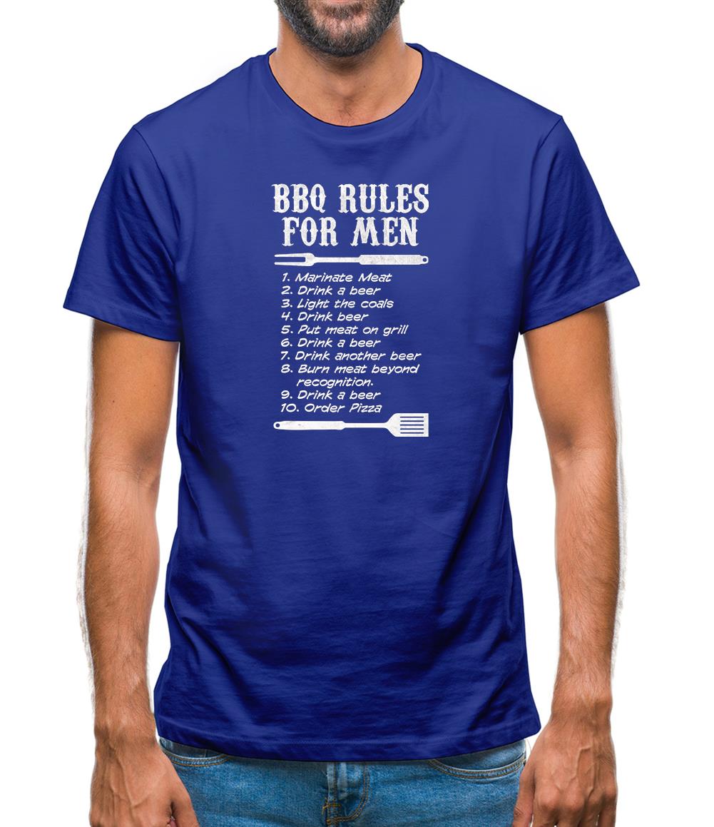 BBQ Rules for MEN Mens T-Shirt BBQ Rules for MEN Mens T-Shirt