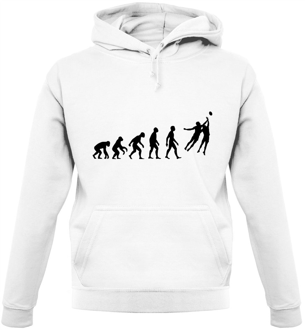 Evolution Of Man Aussie Rules Football Unisex Hoodie Evolution Of Man Aussie Rules Football Unisex Hoodie
