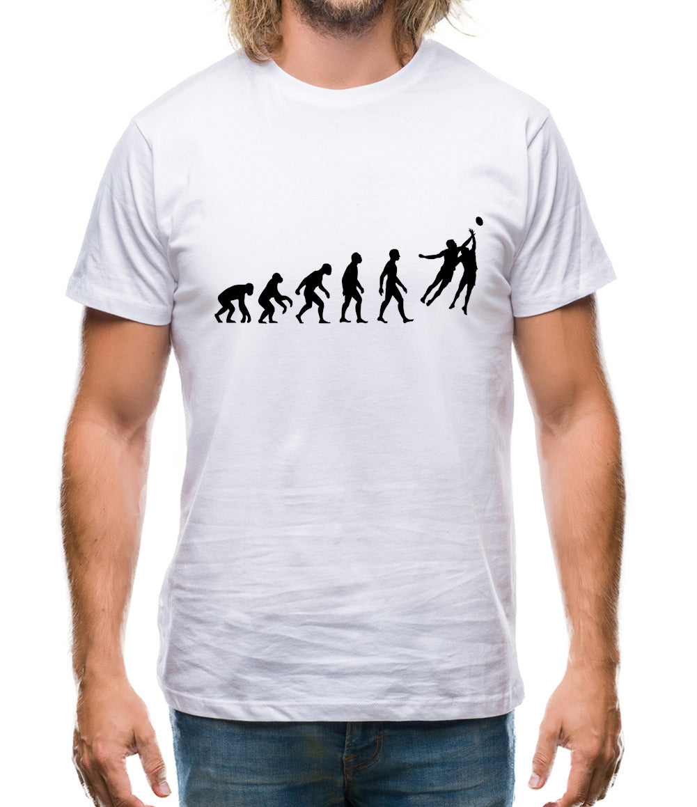 Evolution Of Man Aussie Rules Football Mens T-Shirt Evolution Of Man Aussie Rules Football Mens T-Shirt