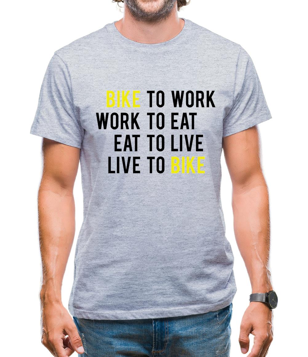 Bike To Work Live To Bike Mens T-Shirt Bike To Work Live To Bike Mens T-Shirt