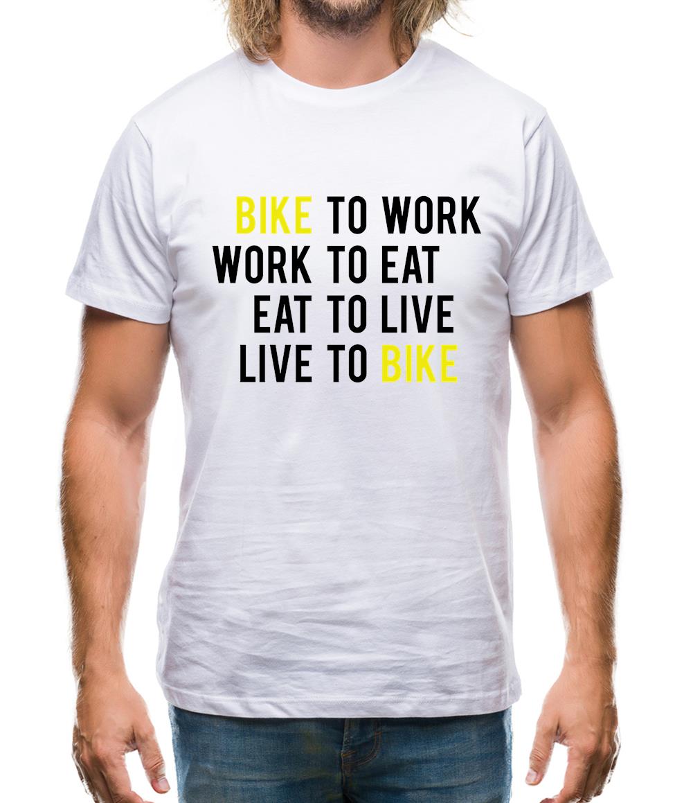 Bike To Work Live To Bike Mens T-Shirt Bike To Work Live To Bike Mens T-Shirt