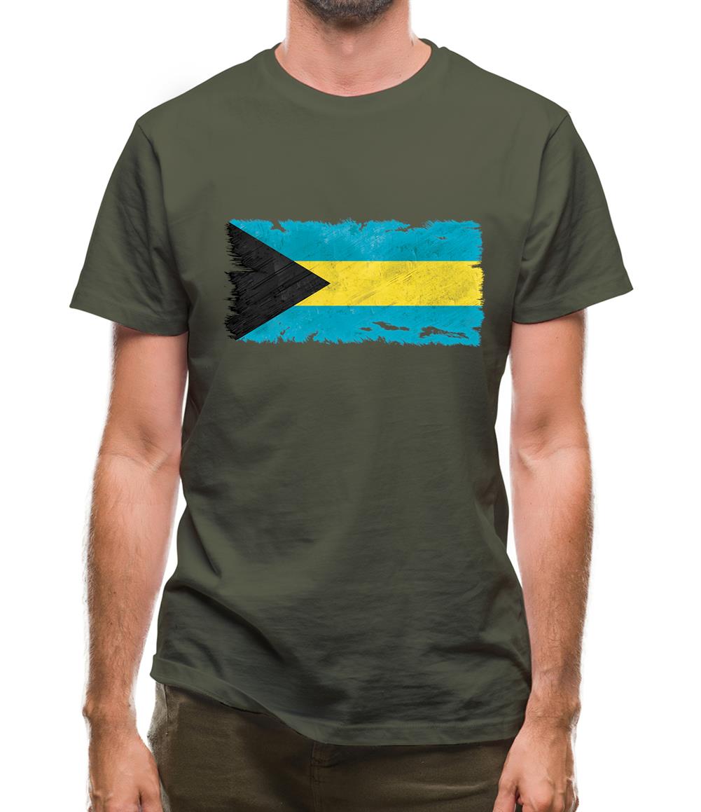 Bahamas, The Grunge Style Flag Mens T-Shirt Bahamas, The Grunge Style Flag Mens T-Shirt
